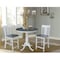 International Concepts Round 36 in Rd Extend Dining Table, 2 San Remo Stools, White/Heather Gray, 36 W, 48 L, 35.3 in H K05-36RXT-6B-S102-2 - alternate 4